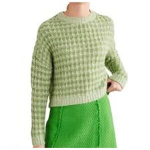 BODEN Wide Rib Fluffy Wool & Alpaca-blend Jumper In Green Large